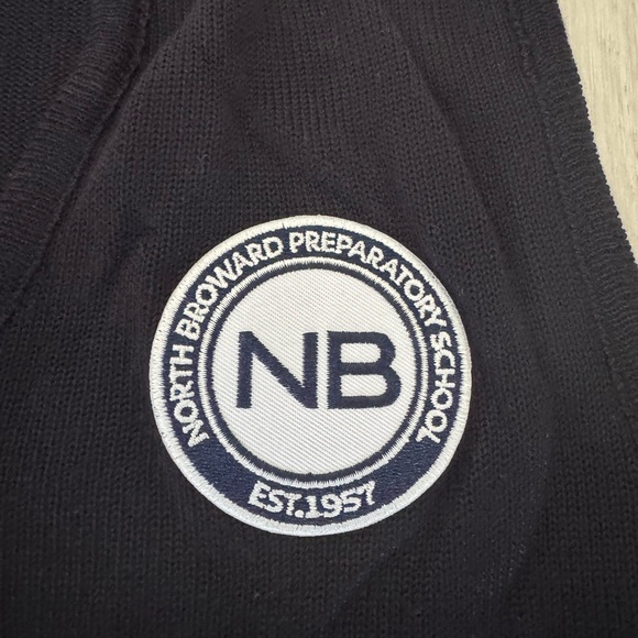 North Broward Preparatory School Navy Sweater Vest - Picture 3 of 7